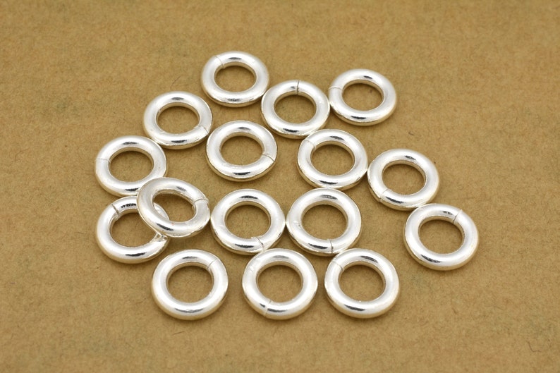 Saw cut silver plated jumprings for Chain mail chainmaille jewelry making 16pc Silver Jump Rings AWG 9mm O rings connectors 12 Gauge