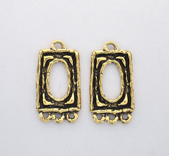 Gold Chandelier Earring Making Parts Vermeil Hoops