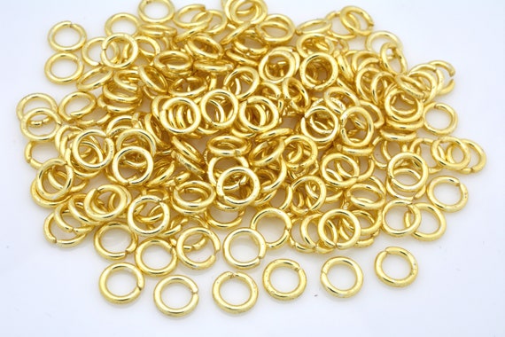 200 Gold Jump Rings for Jewelry Making, O Rings, Gold Plated Jumprings for  Chain Mail Jewelry or Chainmaille Connectors 18 Gauge AWG 6mm 