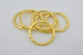 20mm - 6pc Hammered Gold plated Connector Rings Gold washers Artisan organic links, Link charms, handmade jewelry Earring making Circles