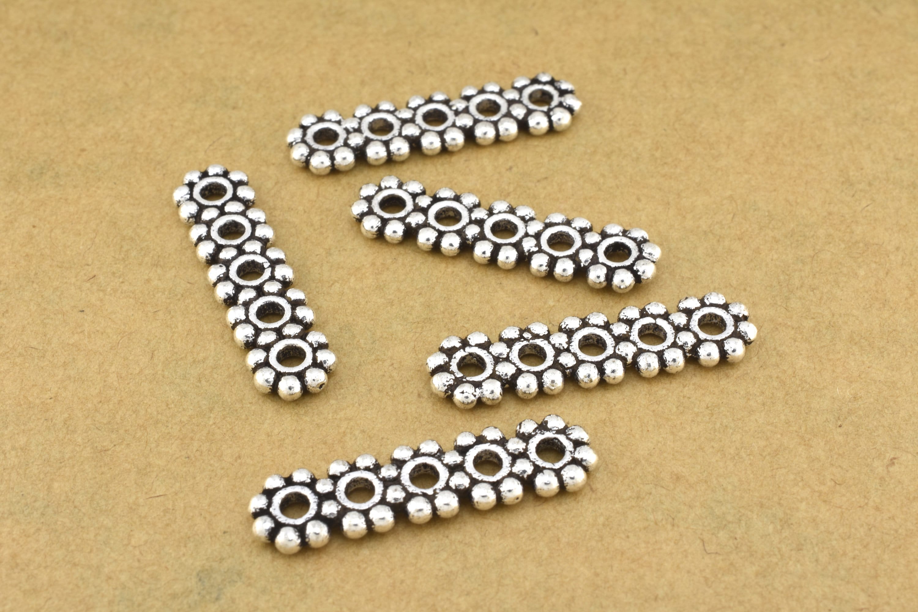 Spacer Bar 5 hole spacer bar silver plated for jewelry making Etsy