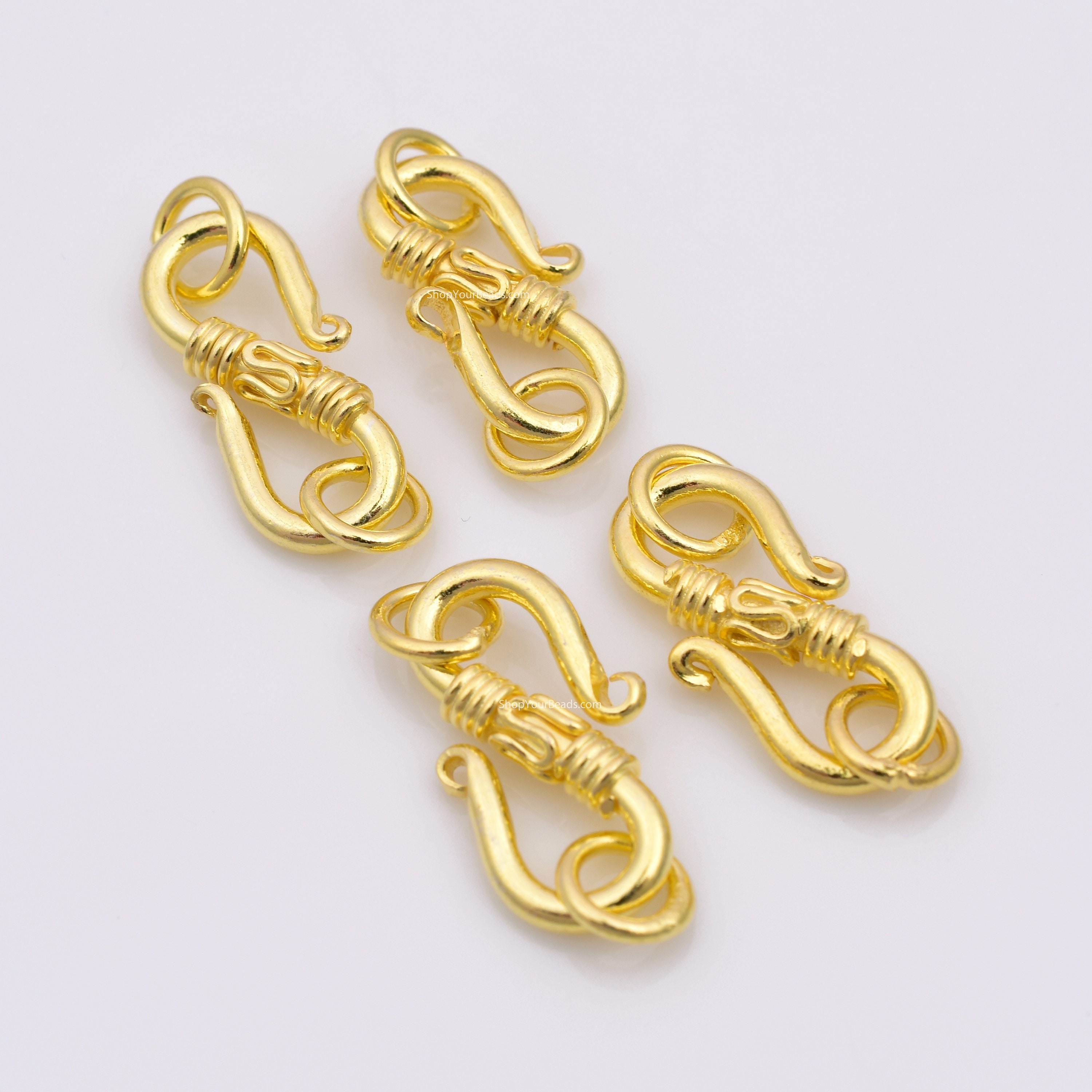 30mm metal clasps, gold - Small Bobbins