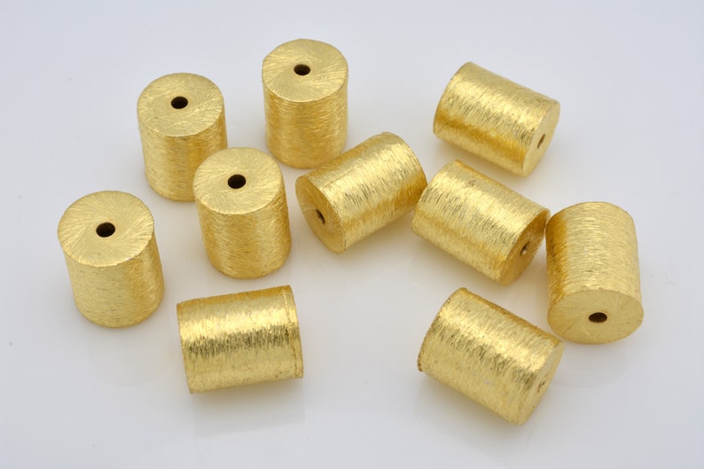 8mm 5pcs Gold Beads Long Cylinder Beads Gold Spacer Beads Etsy