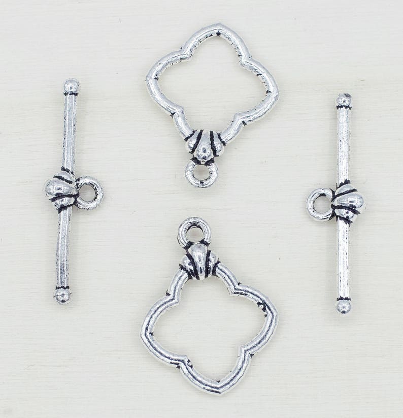 2 Silver Toggle Clasps for Bracelets Clasps for Jewelry Etsy