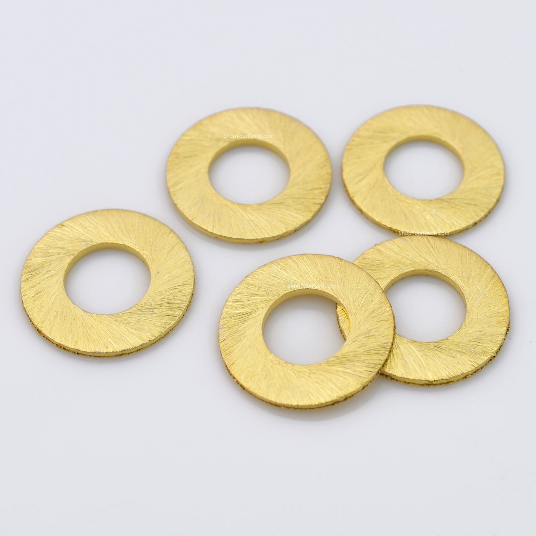 16mm 5pc Gold Washer Circles Gold Plated Stamping Blanks Etsy