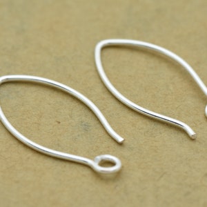 26pcs -  silver plated ear wires for jewelry making, designer ear wires 26mm Long