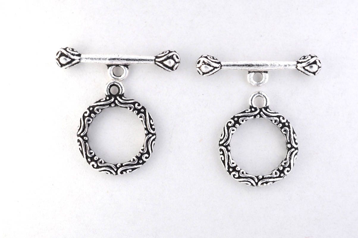 Toggle clasps for Bracelets antique silver filigree clasps Etsy