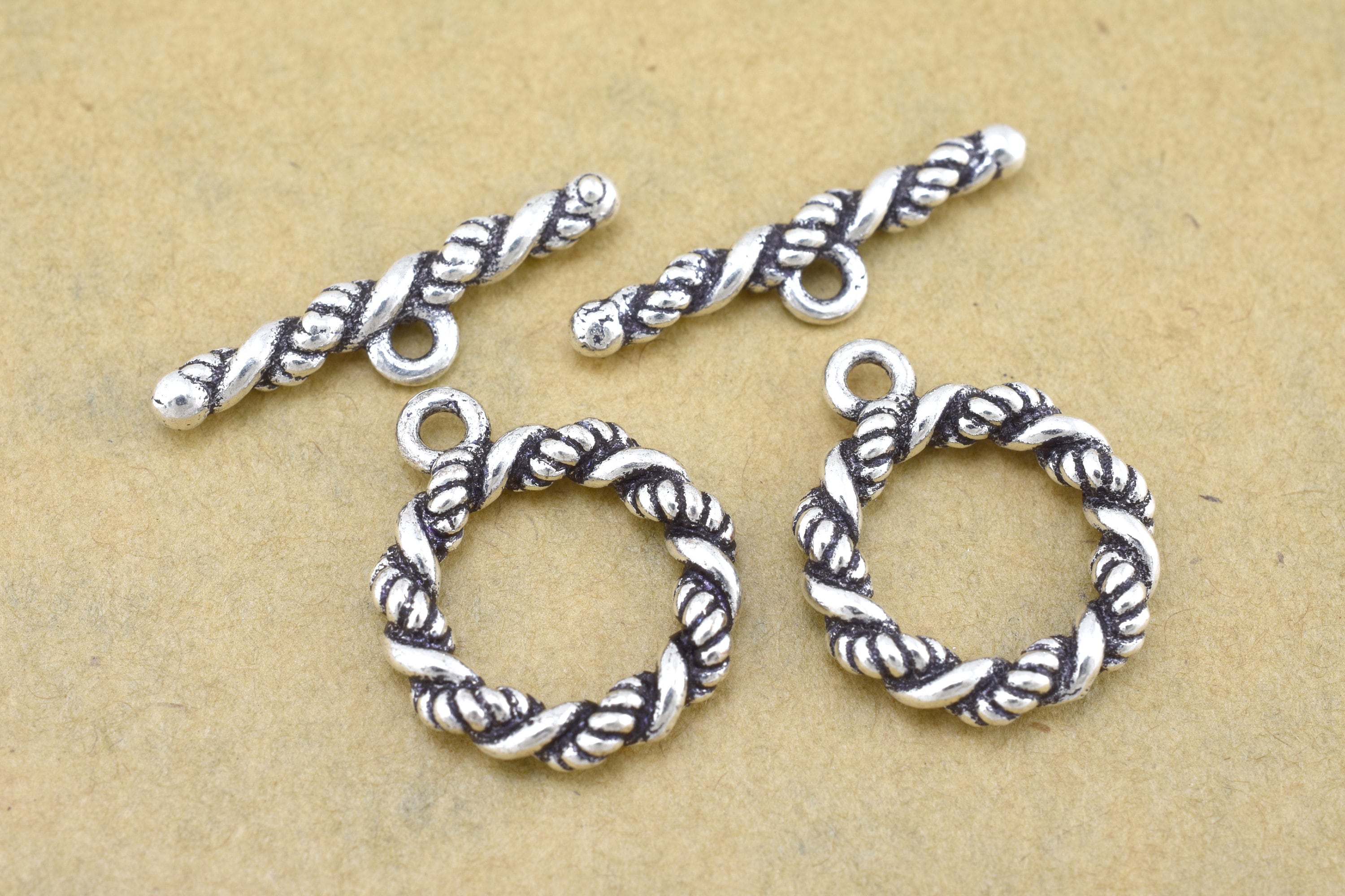 10 Pairs of Very Small Simple Style Silver Toggle Clasps,toggle Clasps for  Bracelets, Toggle Clasps for Necklaces 