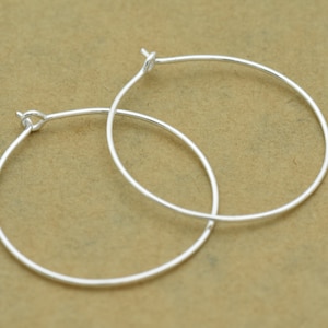 18pcs -  32mm silver plated ear wires for jewelry making