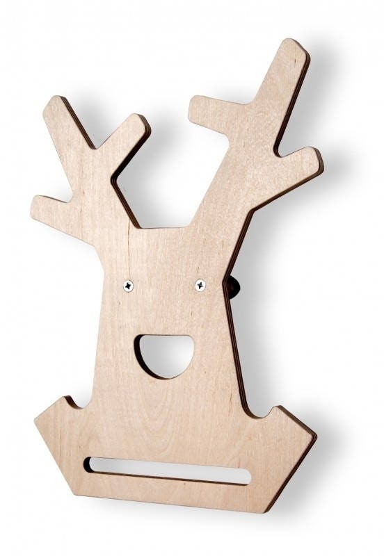 Kids coat rack Baby coat rack Animal Reindeer Wooden coat Etsy