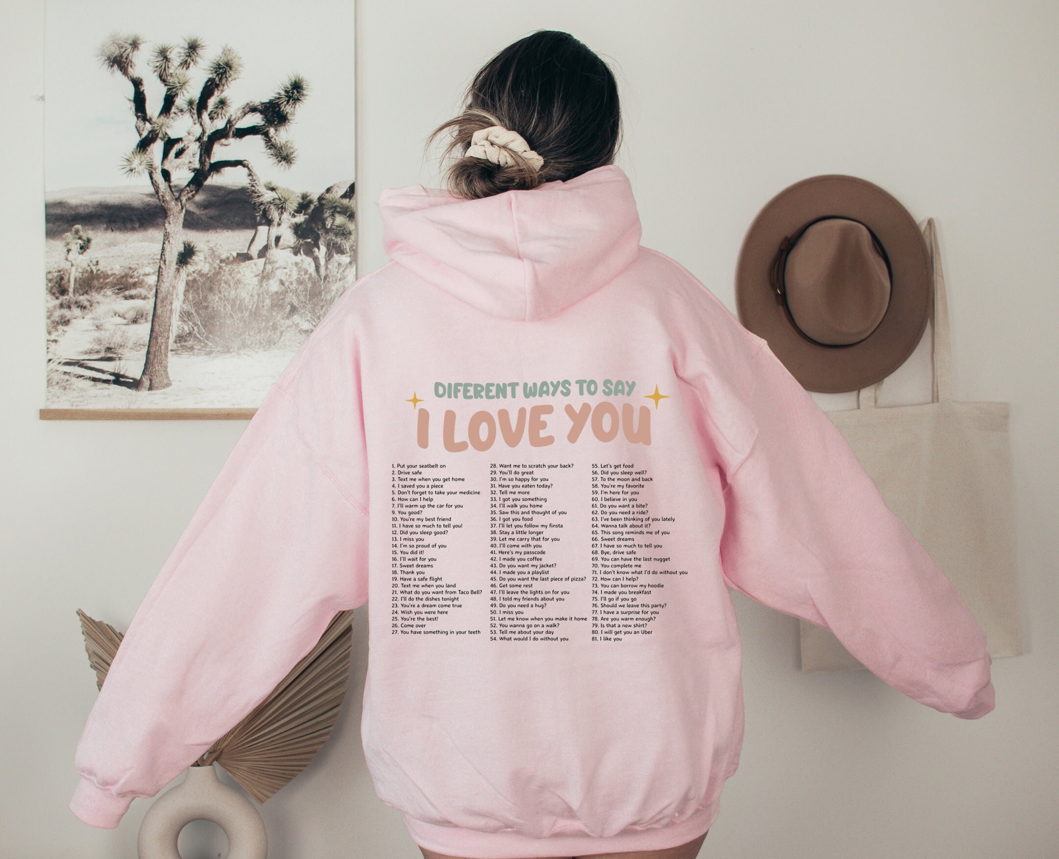 I Love You Hoodie - Etsy