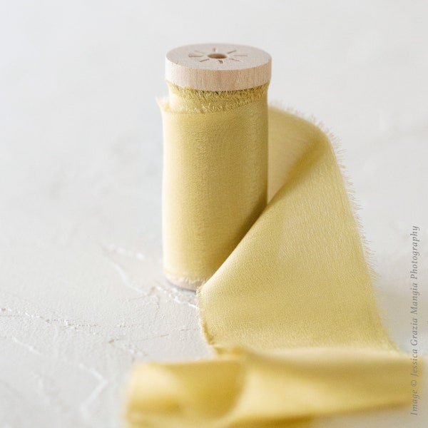 Honey Comb | Luxe Silk Ribbon | 100% Silk | Gold Mustard, yellow gold Wedding bridal bouquet, invitations, favors, wedding styling