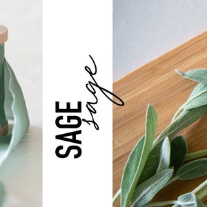 Sage Green Classic Silk Ribbon 100% Silk Wedding bridal bouquet, invitations, wedding favors, wedding photography styling image 3