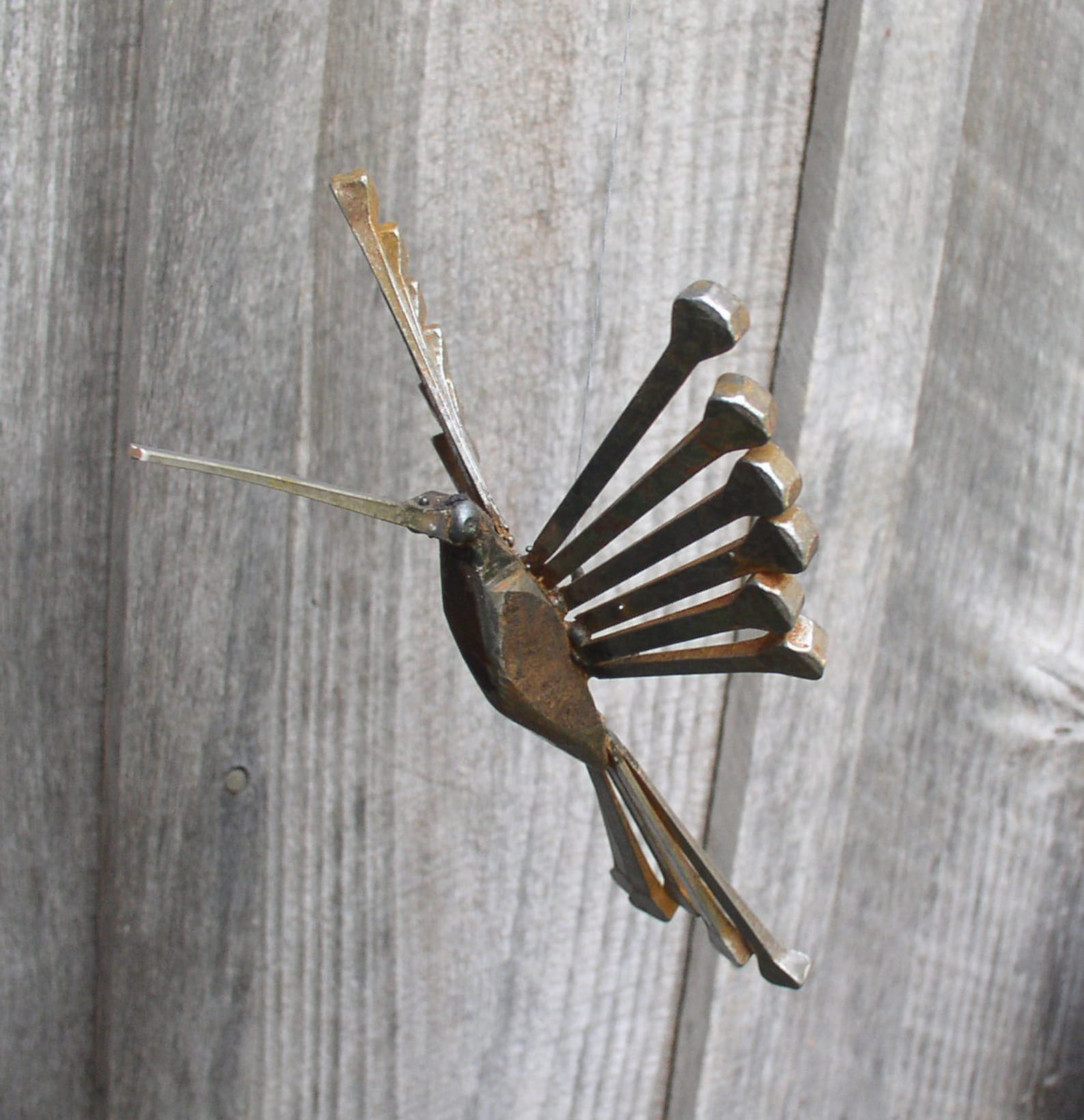 Hummingbird Metal Outdoor / Yard Tree Decor / Metal Etsy