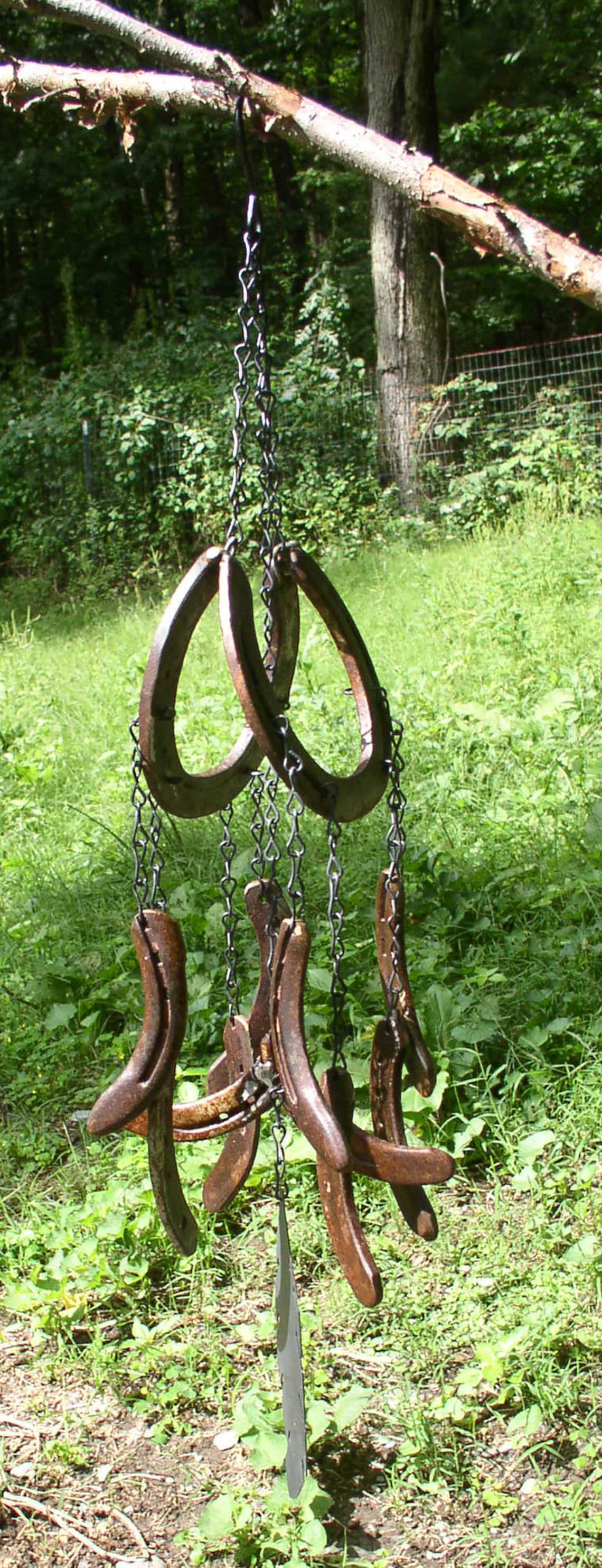 Horseshoe Wind Chimes / Repurposed Horseshoes / Rustic Etsy Australia