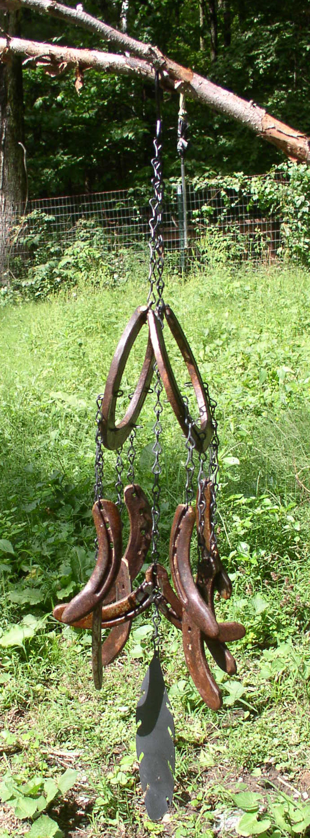 Horseshoe Wind Chimes / Repurposed Horseshoes / Rustic Etsy Australia
