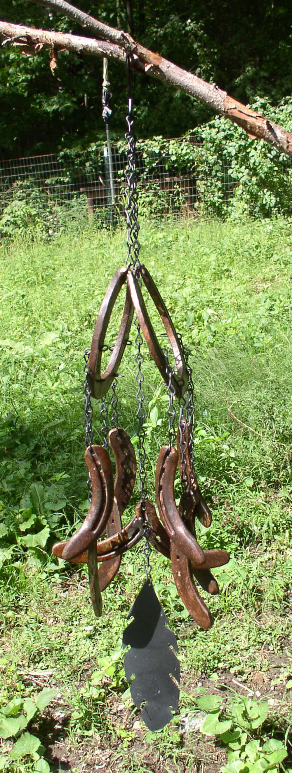 Horseshoe Wind Chimes / Repurposed Horseshoes / Rustic Etsy Australia