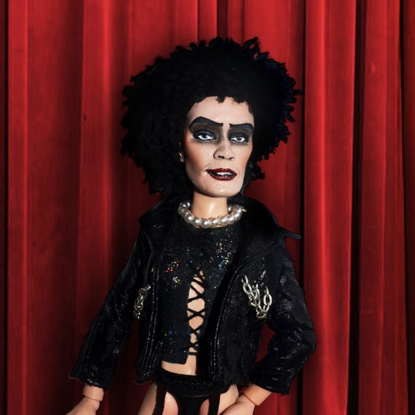 Frank N furter | art doll inspired by rocky horror picture show (mh ooak repaint) - MADE TO ORDER