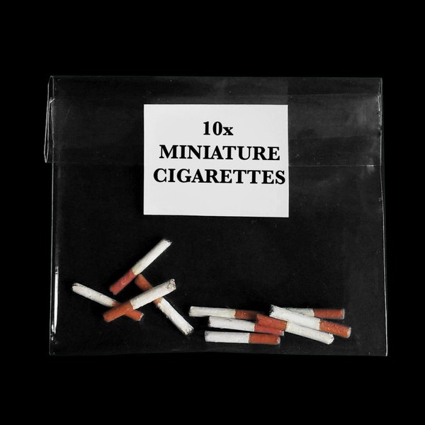 10 pack of doll cigarette props with burnt ends for 12" 1/6 scale figures and dolls