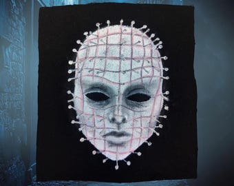 Handpainted ear patch | Hannibal inspired sew-on accessory - Gift for Horror Crime Drama Fan