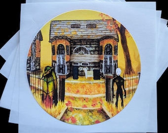 Pathologic art sticker - original painting inspired by video game | macabre horror decal