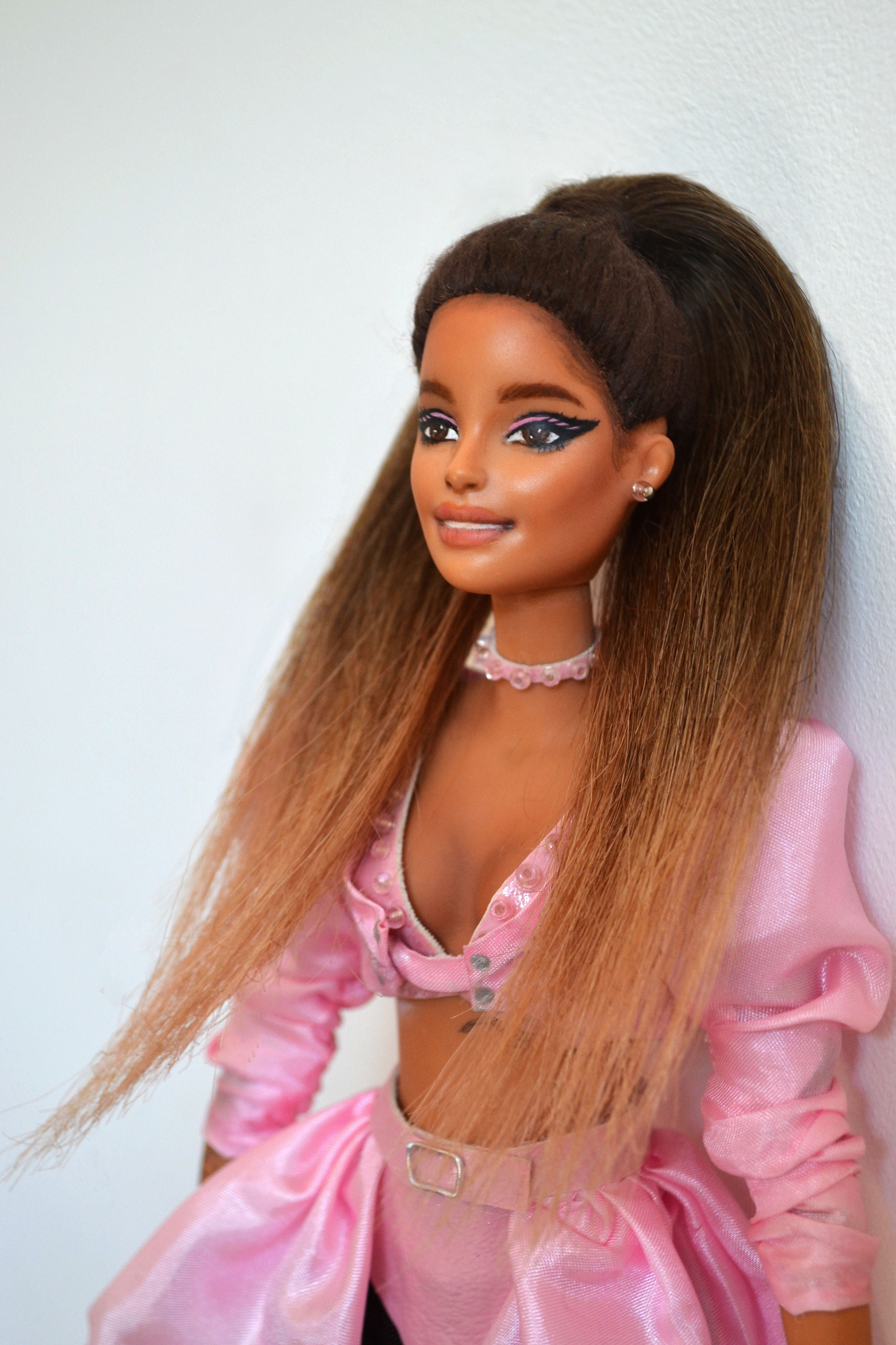Ariana grande OOAK Sweetener tour 2019 Black Sparkly custom doll 