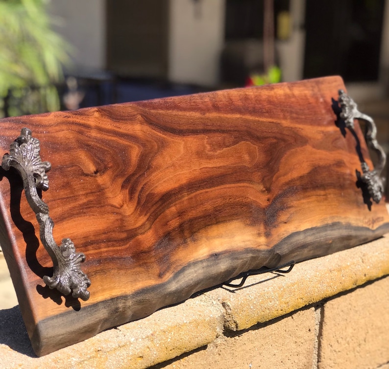 Large Charcuterie Board /Handles/Live Edge 25x 9 Etsy