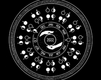 2022 Lunar Calendar - Art Print - Metis - Metis Art - Indigenous - Indigenous Art - Black and White Art
