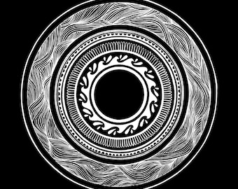 Water - Elements Series - Art Print - Metis - Metis Art - Indigenous - Indigenous Art - Black and white art - Made by Tayler Schenkeveld Art