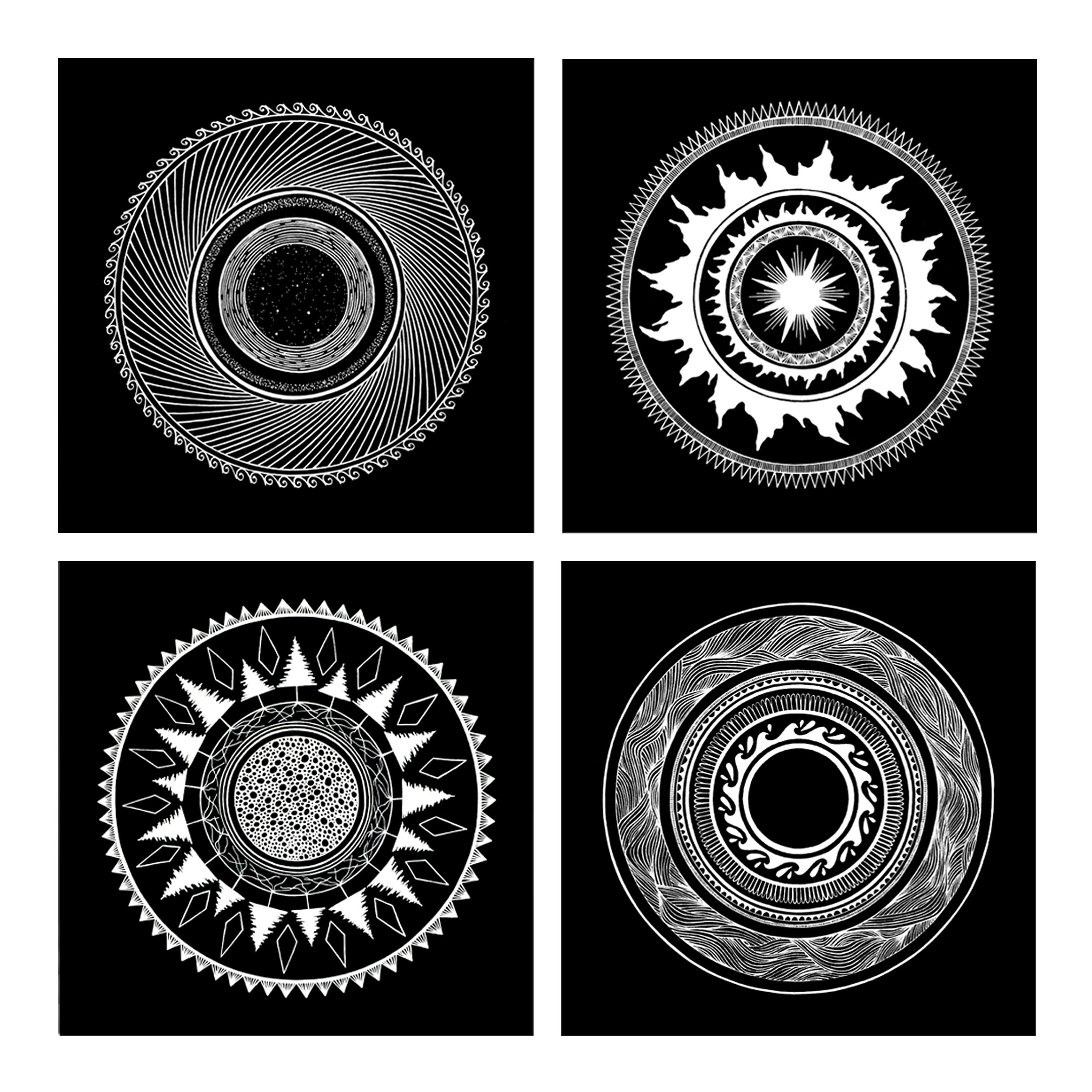 Elements Series (4 PRINTS BUNDLE) - Art Print - Metis - Metis Art - Indigenous - Indigenous Art - Made by Tayler Schenkeveld Art