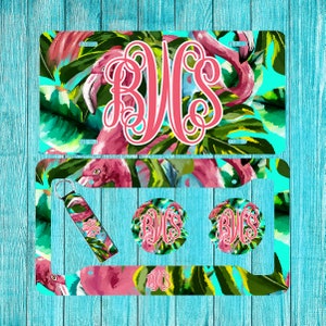 Flamingo Monstera Leaf Personalized License Plate and Accessories, Personalized car tag, Custom Car Tag, License Plate for women, Monogram