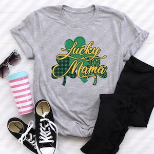 Lucky Mama and Mini St Patrick&#39;s Day Digital Design File | Clover | Shamrock | PNG | Leopard | St Patty&#39;s Day | 4 Leaf Clover | Cheetah