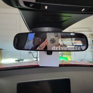 Drive Safe Car Mirror Decal, Rear View Mirror Cling, Positivity Car Mirror Vinyl Sticker, Heart ...