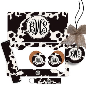 Cow Black and White Personalized License Plate and Accessories, Personalized car tag, Custom Car Tag, License Plate for women, Monogram