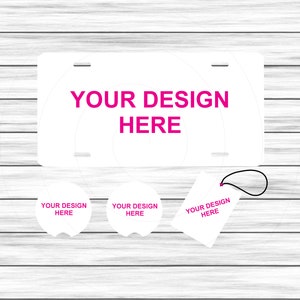 License Plate, Car Coaster and Air Freshener Mock Up | Digital File | PNG | Personalized License Plate and Accessories, Personalized car tag