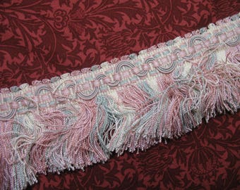 175 cm Vintage French Passementerie Braided Top Brush Fringe