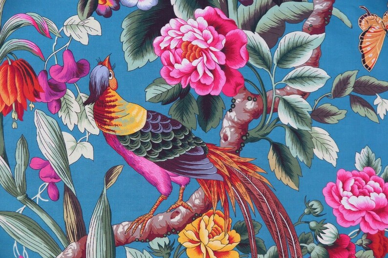 Charles Burger Paris Pheasans Toile Fabric by the Meter - Etsy