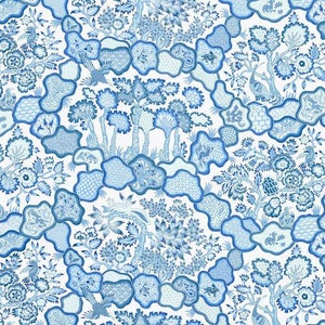 Scalamandre Ziba Porcelain Blue