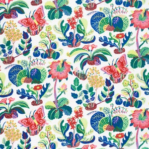 Schumacher Josef Frank Exotic Butterfly Fabric Indoor/Outdoor