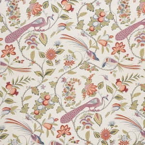 Schumacher Campagne Linen Permisson & Pink Priced Per Meter