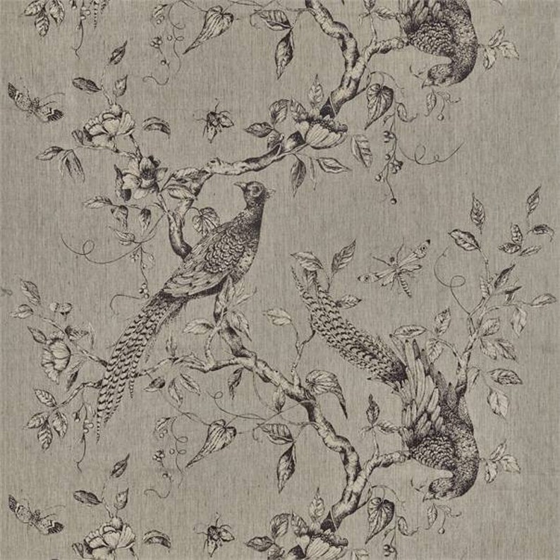 Zoffany Darnley Toile Printed Linen Fabric per Meter Etsy UK