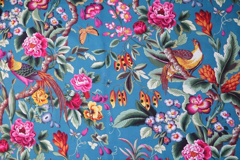 Charles Burger Paris Pheasans Toile Fabric by the Meter - Etsy