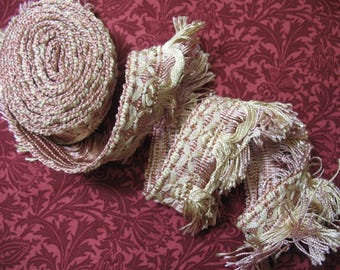Vintage French Passementerie Braided Top Silky Tassel Fringe