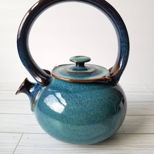 Huge Handmade Studio Art Pottery Teapot Dramatic Stylized Signed Monis