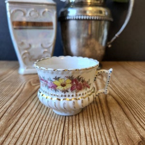 Antique Transferware Coffee Cup Farmhouse Shabby Chic