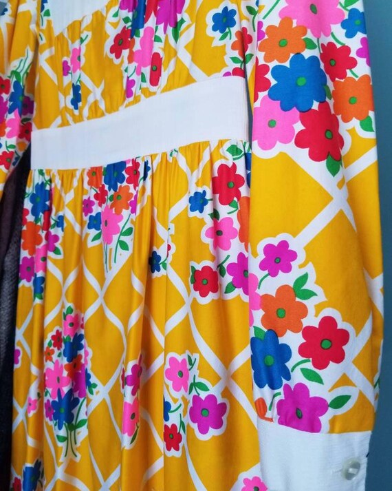 1960's Mod Vintage Hawaiian Muumuu Dress Baba Kea