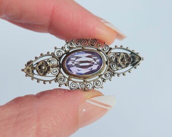 Antique 800 Silver Filigree Brooch Made in Italy