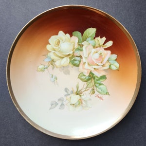 Antique Transferware Cabinet Plate Antique Oscar and Edgar Gutherz O&EG Royal Austria Fine Porcelain