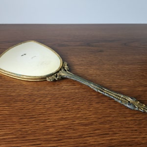 Vintage Gilt Hand Mirror Shabby Chic Rustic Romantic Decor