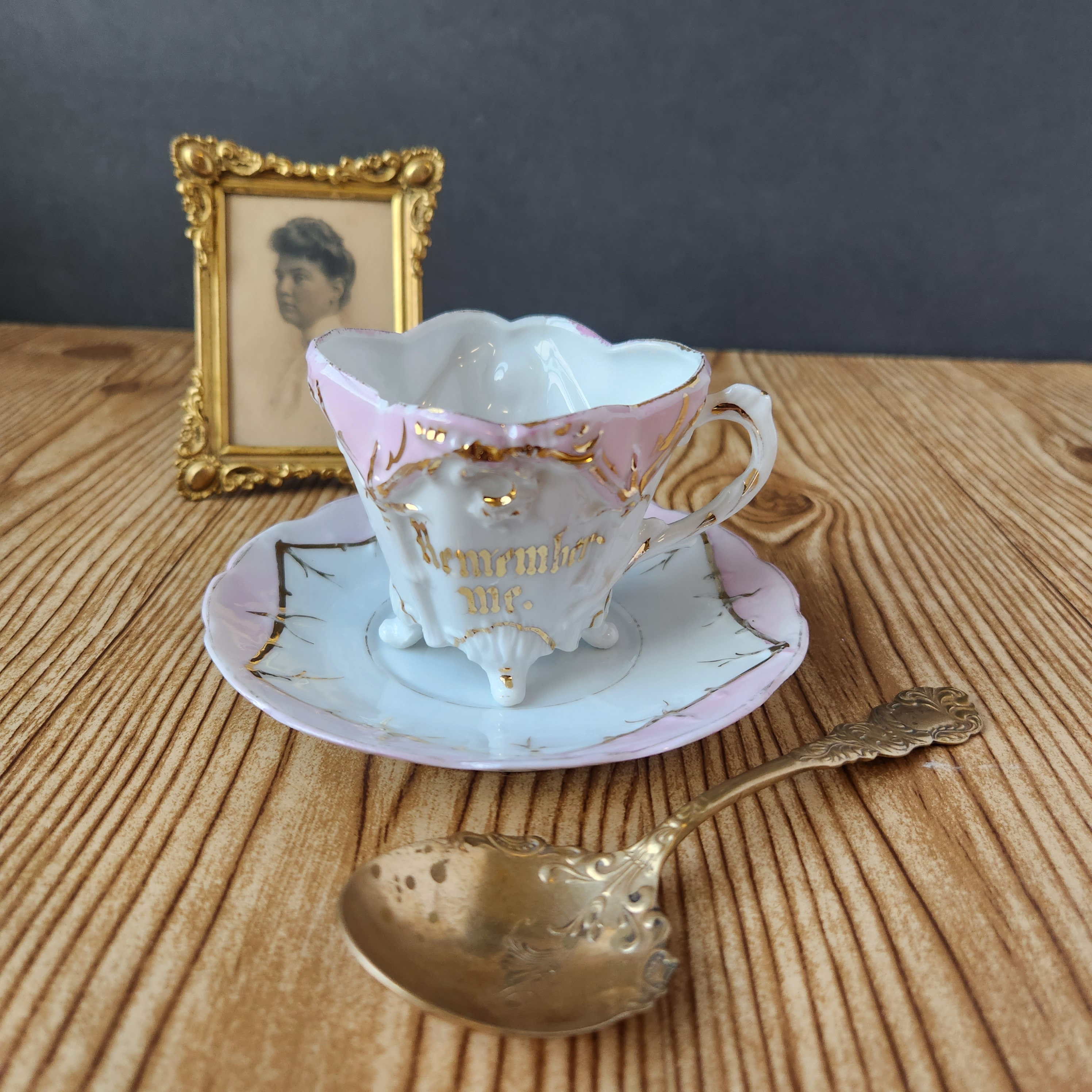 Victorian Antique Lustreware "remember Me" German Porcelain Footed Coffee  Cup Teacup - Etsy